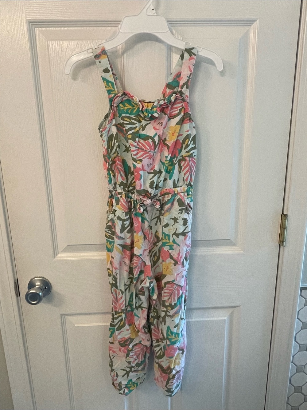 Cat & Jack Floral Jumpsuit - Pink, Green & Yellow